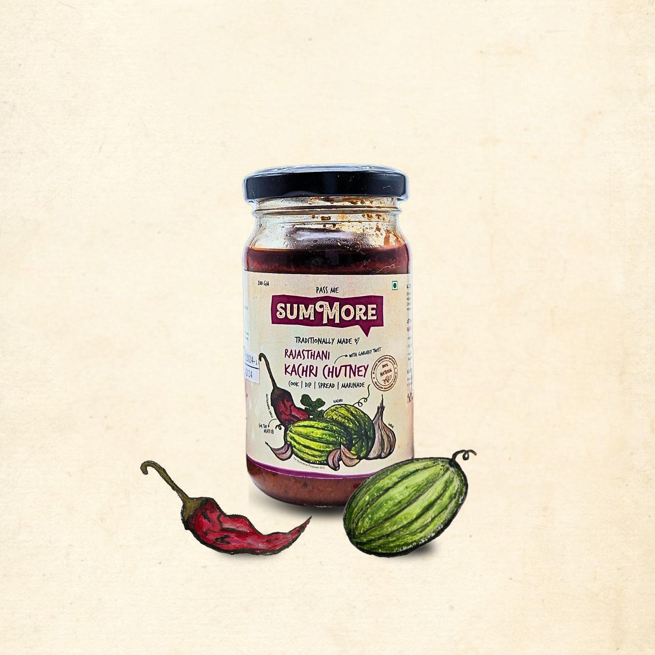 Jar of Rajasthani Kachri Chutney by Pass Me Summore