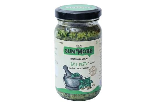 Fresh Handpounded Basil Pesto| Pass Me Summore | 100% Natural